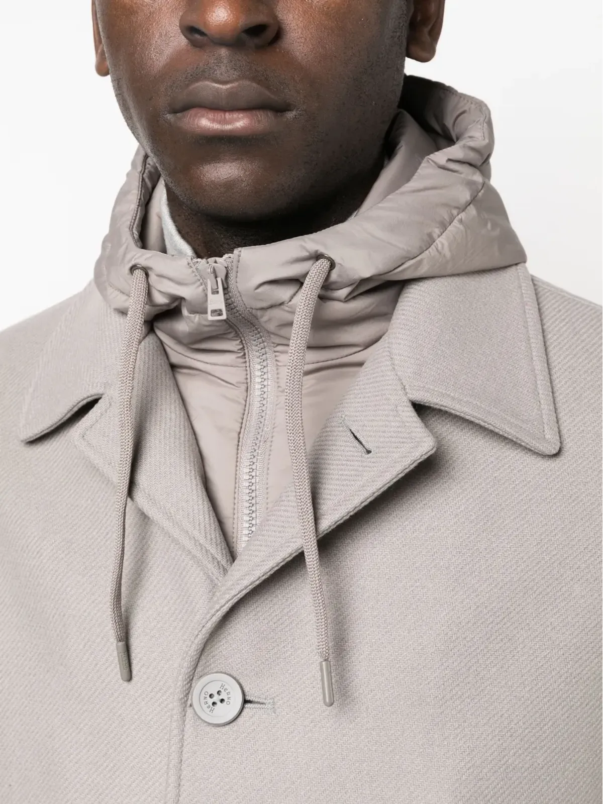 Herno シングルブレスト・フード付きコート - 画像5