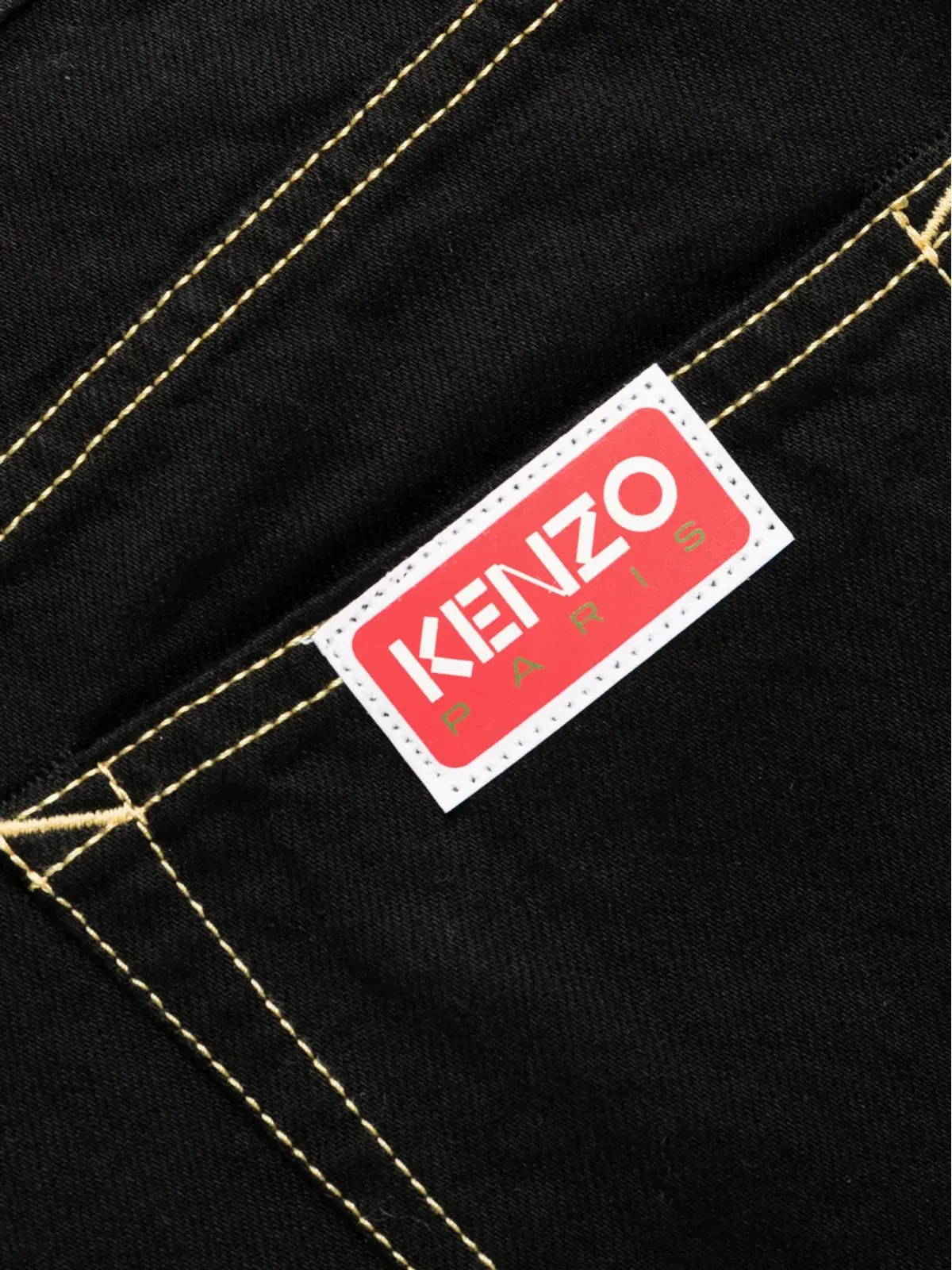 Kenzo ロゴパッチ・ストレートジーンズ - 画像5