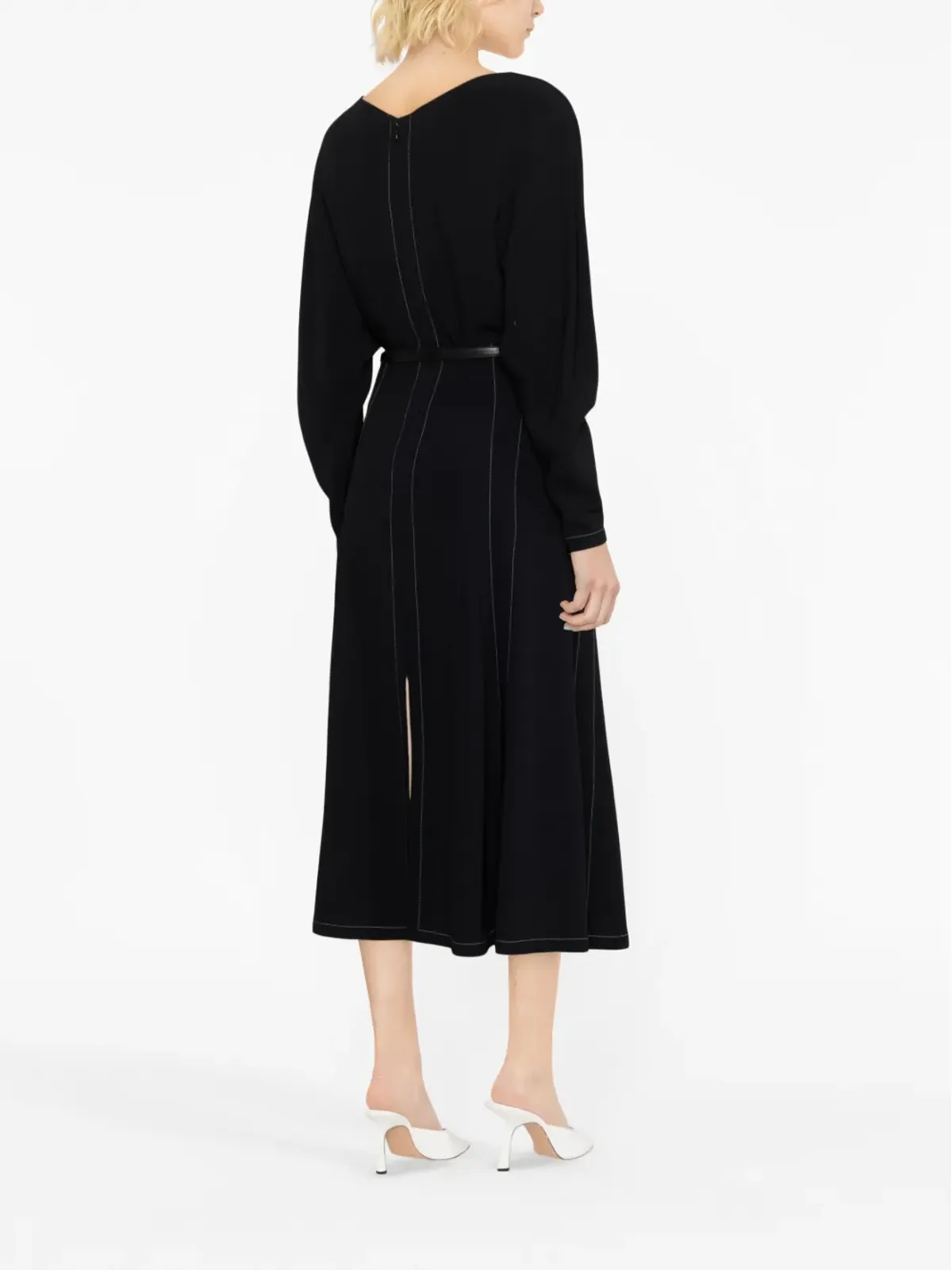 Stella McCartney ステッチVネック長袖ブラウス - 画像4