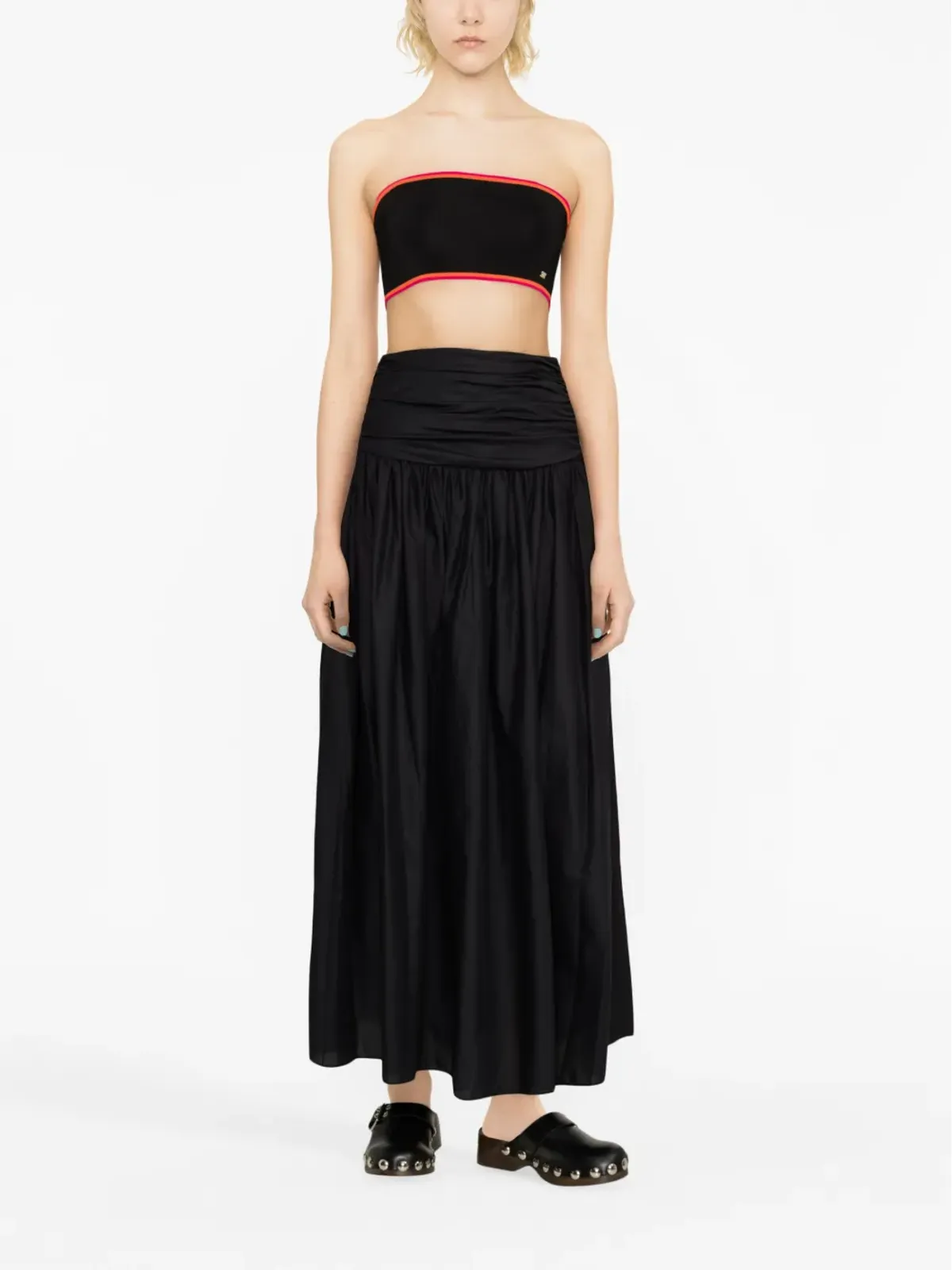 Sonia Rykiel ストライプ柄ニット クロップトップ - 画像2