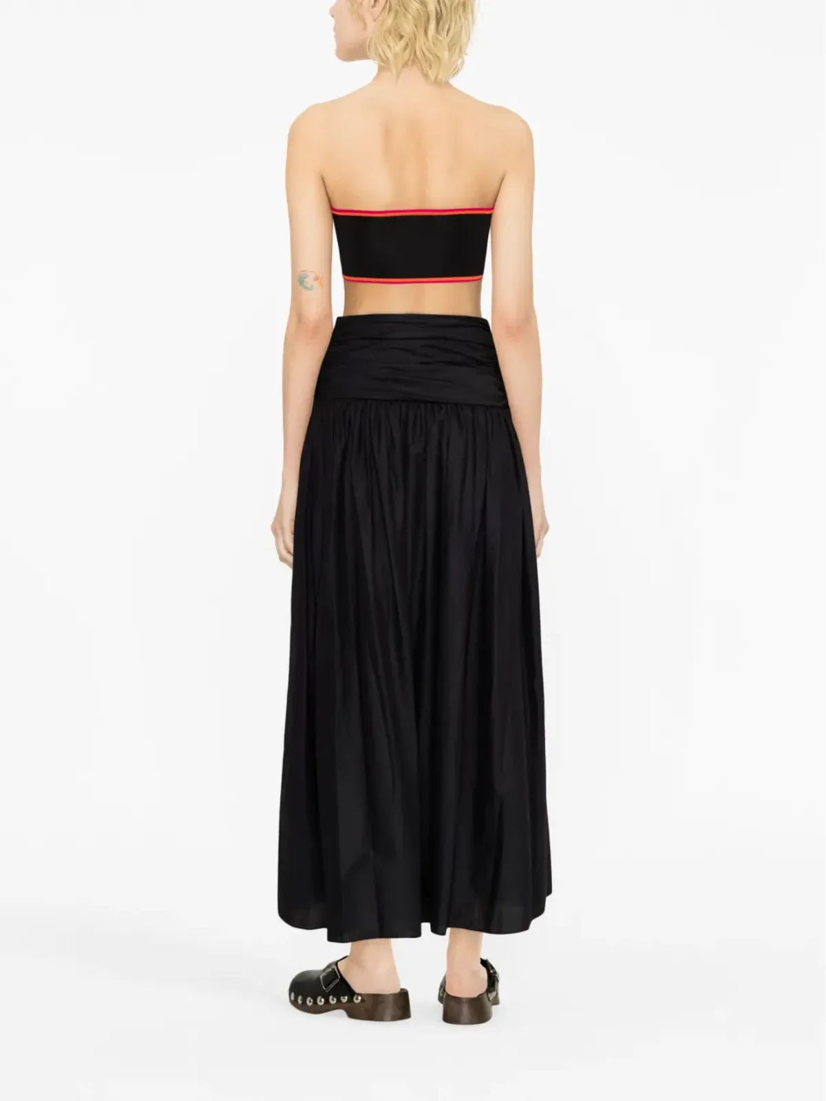 Sonia Rykiel ストライプ柄ニット クロップトップ - 画像3