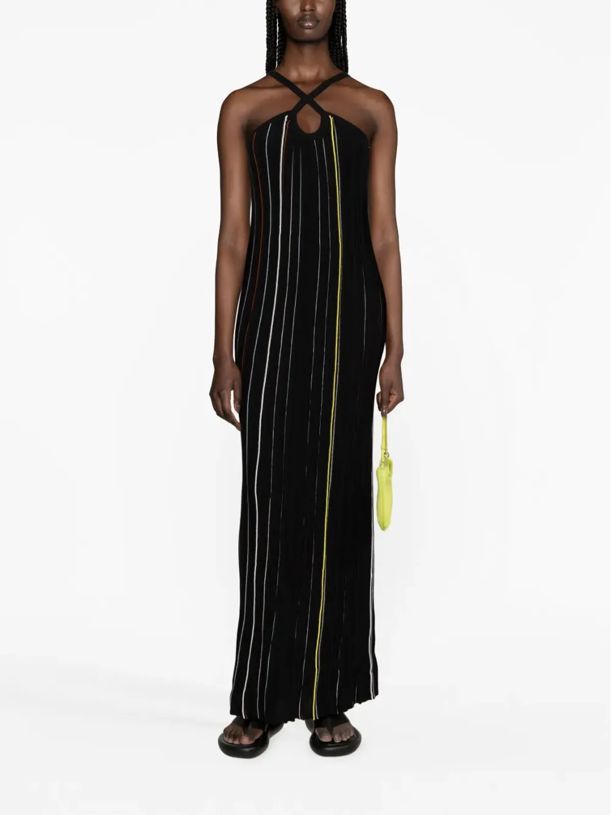 Sonia Rykiel ストライプ柄ニットのマキシドレス - 画像2