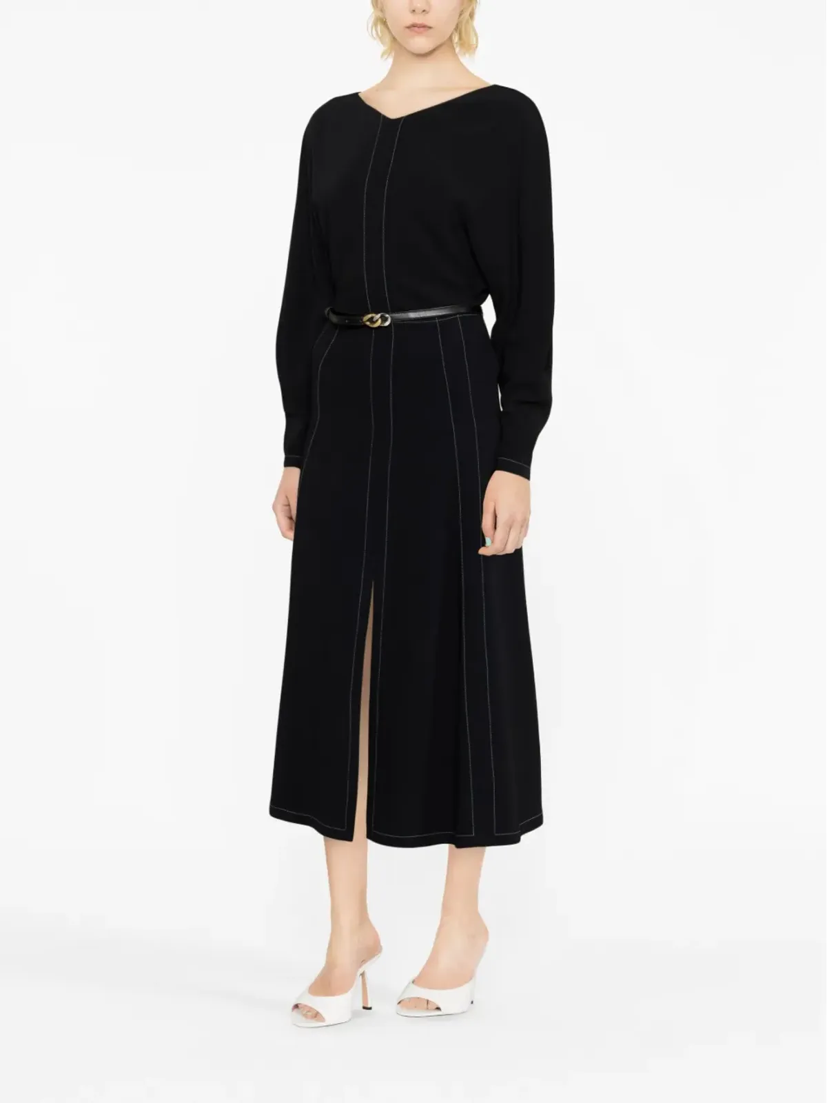 Stella McCartney フロントスリットミディスカート - 画像2