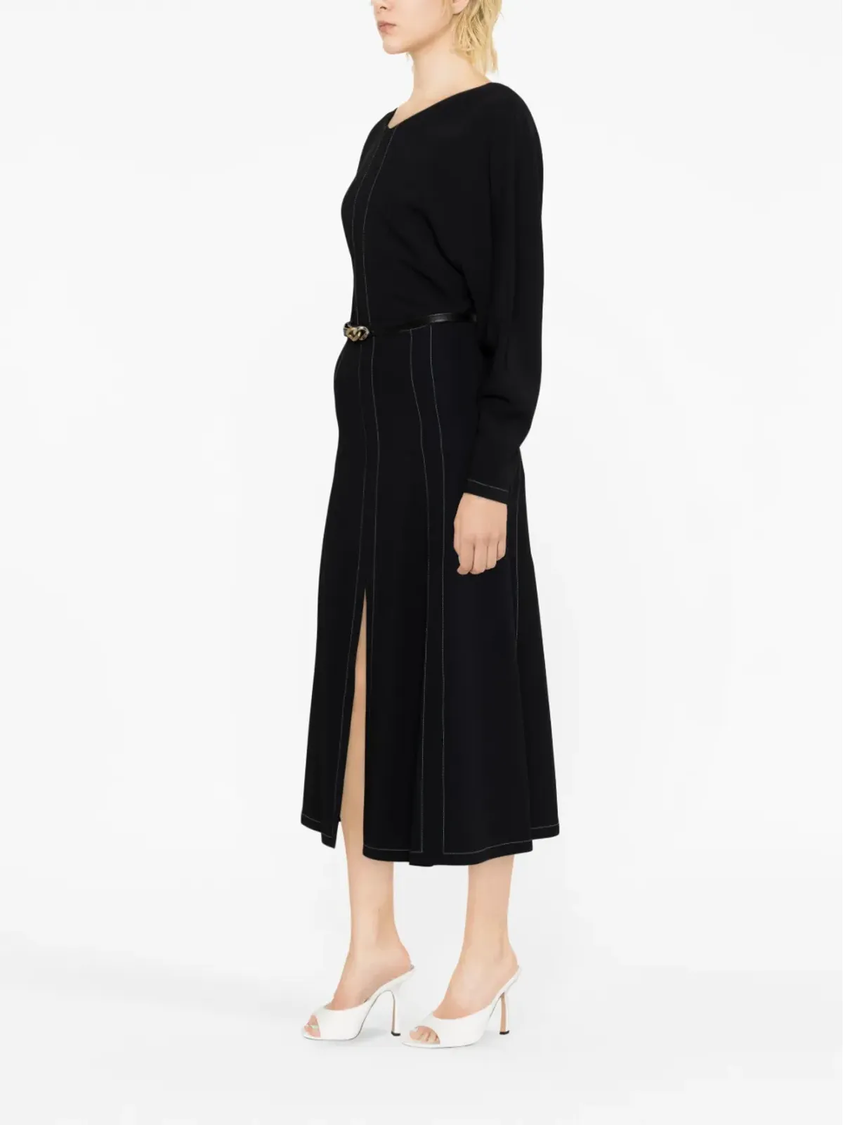 Stella McCartney フロントスリットミディスカート - 画像4