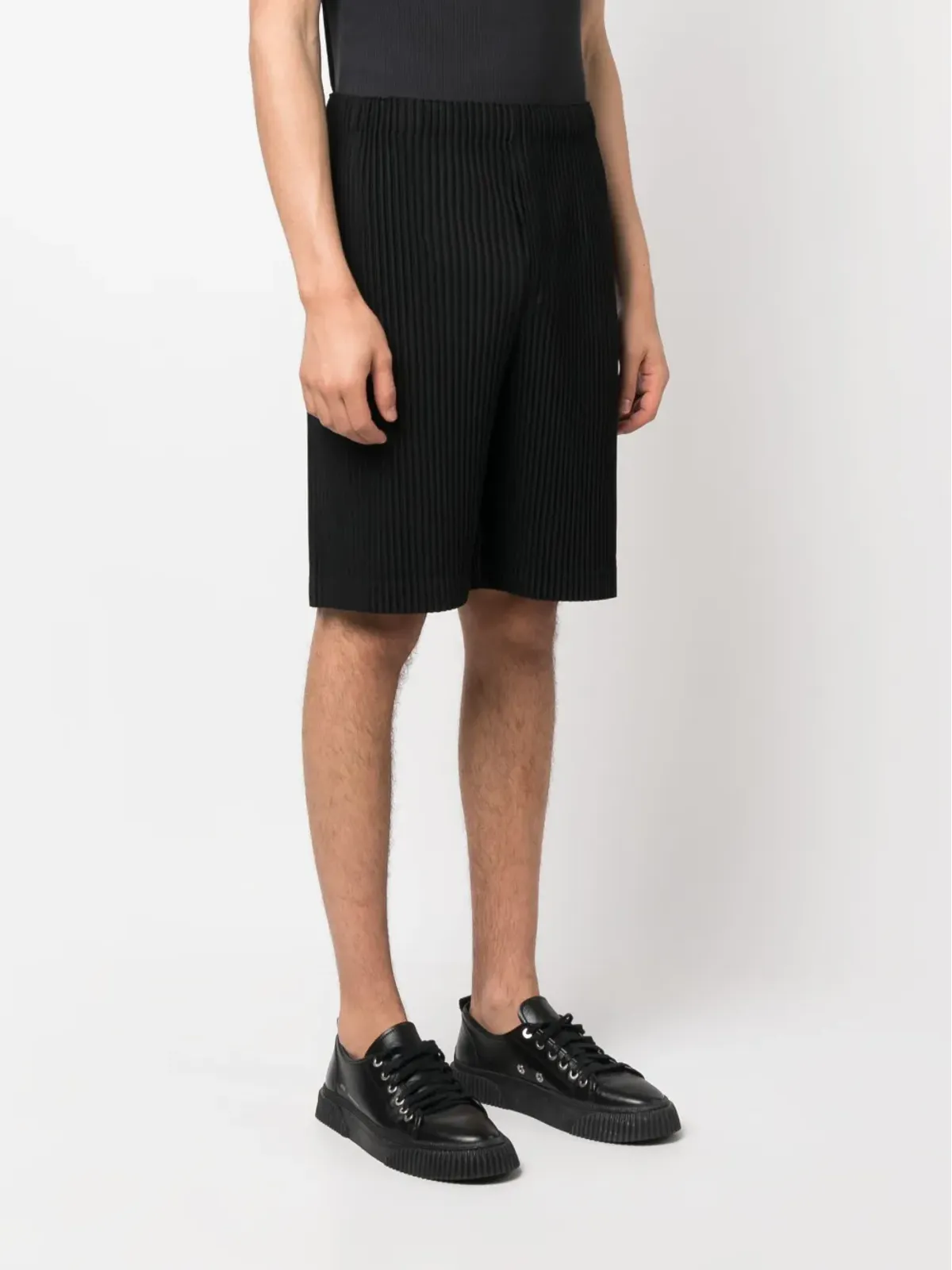 Homme Plissé Issey Miyake プリッセ・ストレートレッグ・ショーツ - 画像3