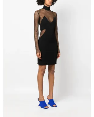 TOM FORD イリュージョン メッシュパネル ミニドレス - サムネイル3