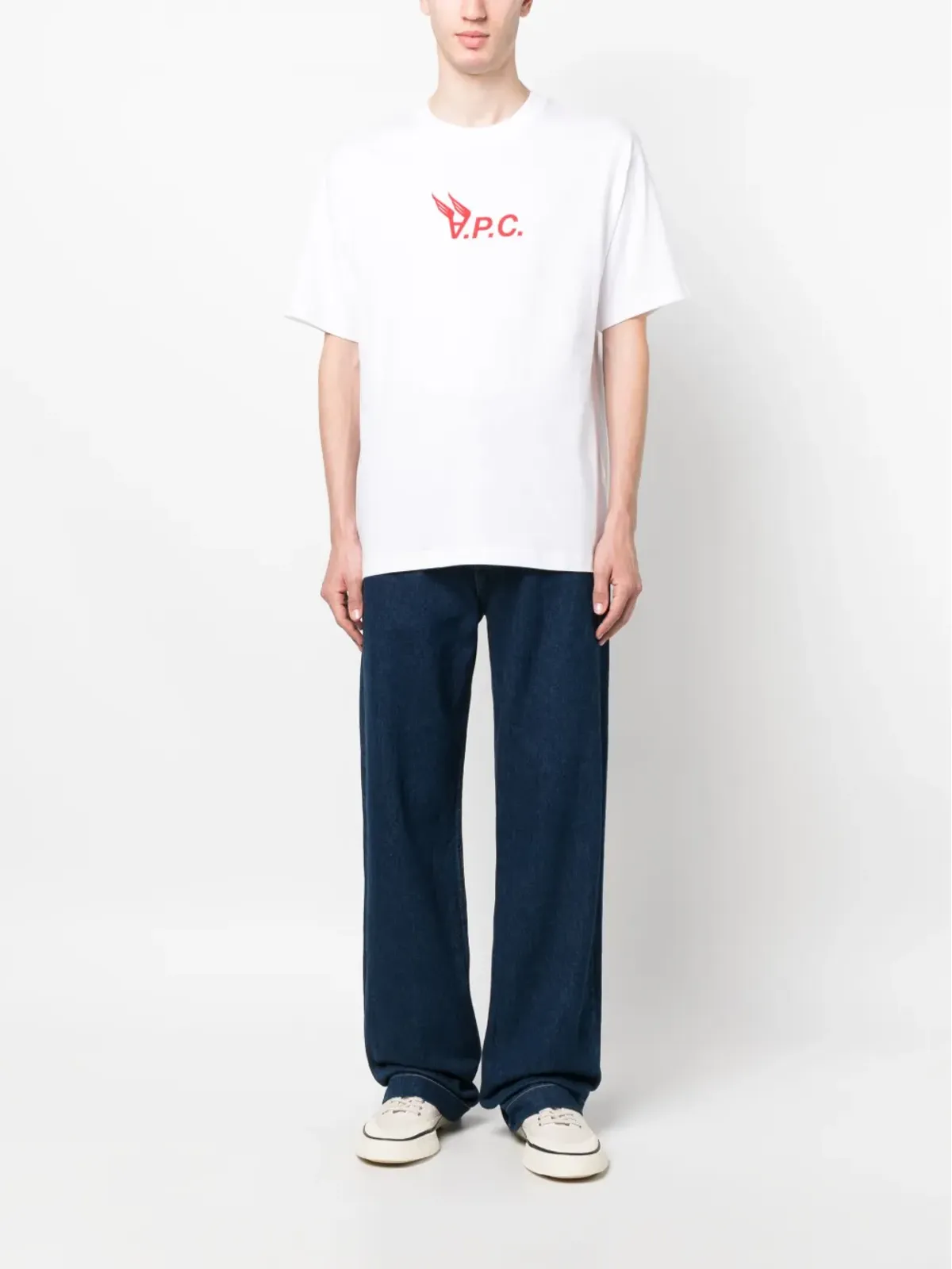 A.P.C. Hermance ロゴプリント コットンTシャツ - ホワイト - 画像2