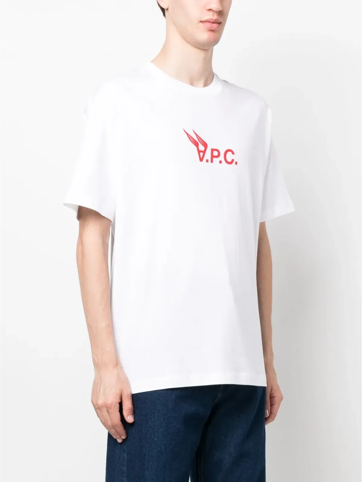 A.P.C. Hermance ロゴプリント コットンTシャツ - ホワイト - 画像3