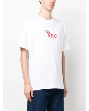A.P.C. Hermance ロゴプリント コットンTシャツ - ホワイト - サムネイル3