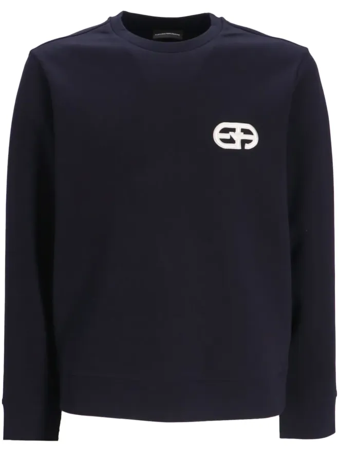 Emporio Armani Emporio Armani ロゴパッチ長袖スウェット - ブルーの商品画像
