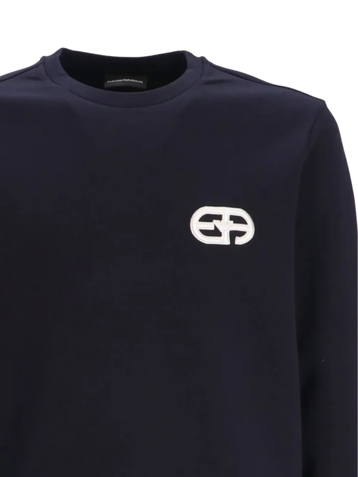 Emporio Armani ロゴパッチ長袖スウェット - ブルー - 画像2