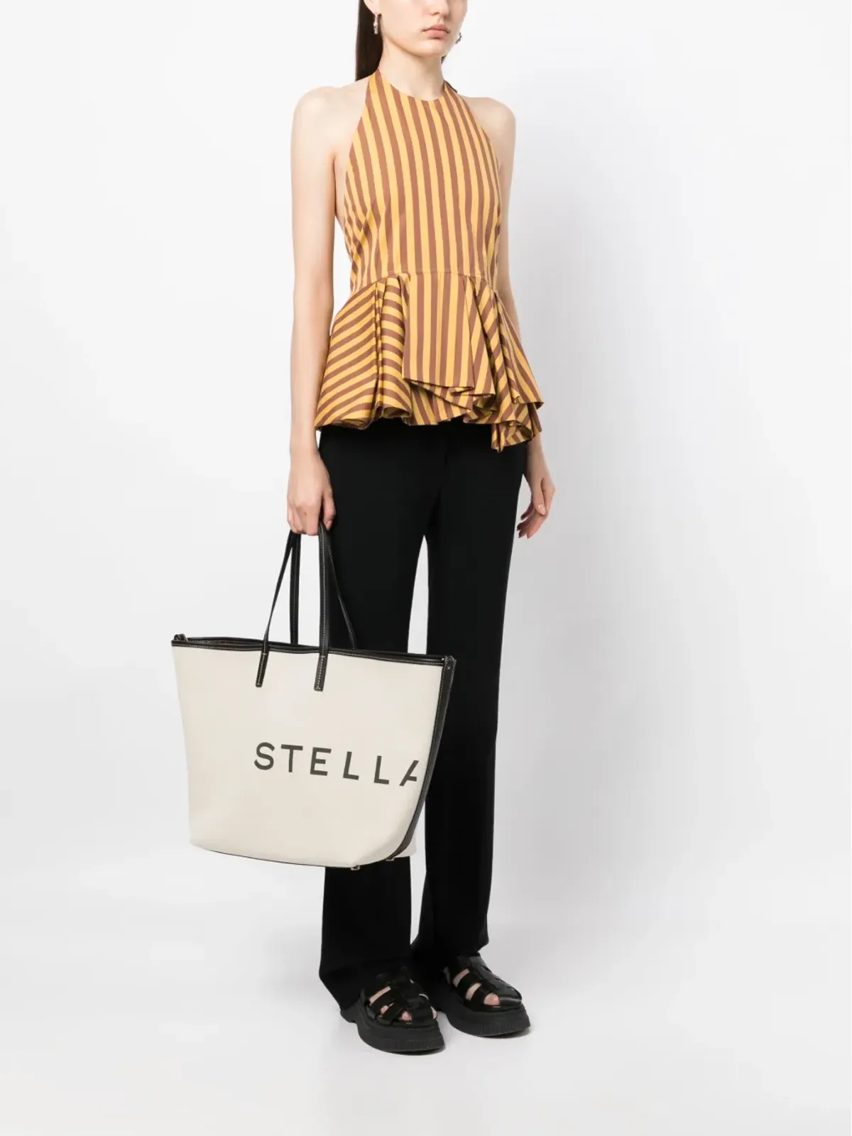 Stella McCartney ロゴプリント コットン トートバッグ - 画像2