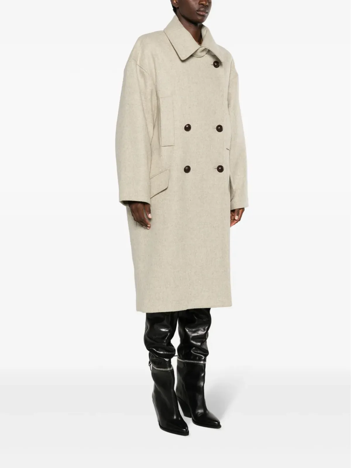 ISABEL MARANT ファビオラ ダブルブレストコート - 画像3
