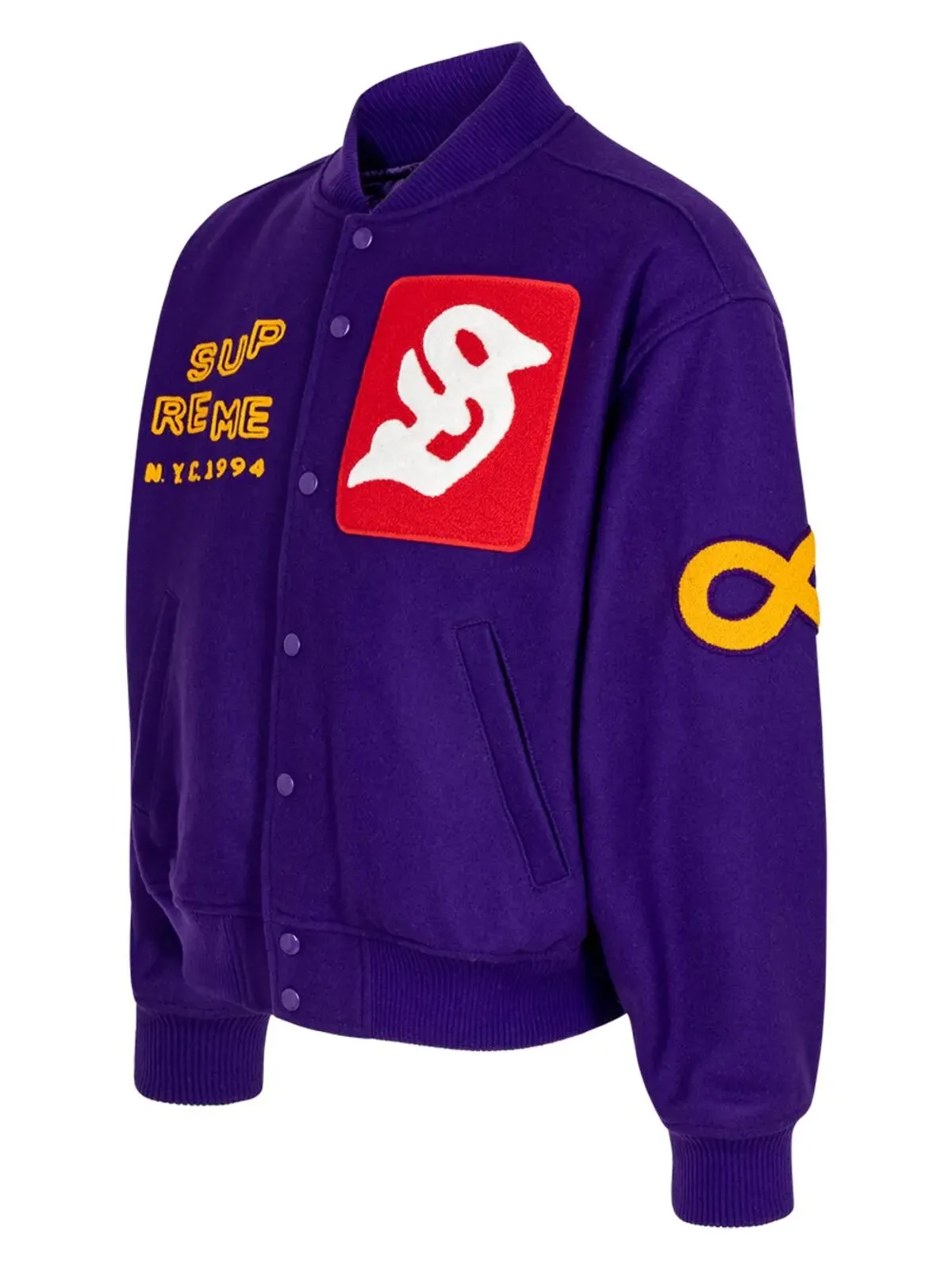Supreme ツーリスト パープル バーシティジャケット - 画像3