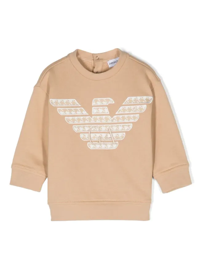 Emporio Armani Kids Emporio Armani Kids ロゴパッチ コットン スウェット - Brownの商品画像
