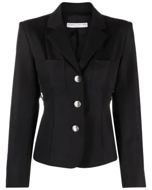 Alessandra Rich レースアップ ウール混紡ブレザー - サムネイル1
