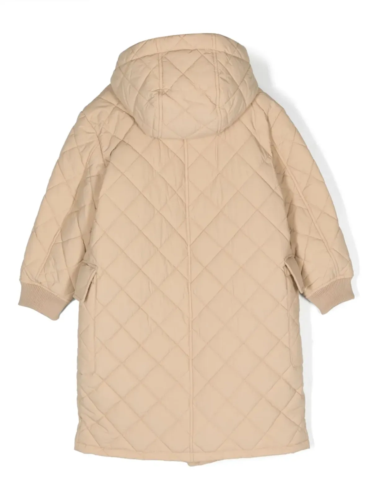 Emporio Armani Kids キルティッド仕上げフード付きコート - 画像2