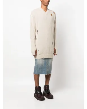 MM6 Maison Margiela ディストレストエフェクト ニットジャンパー - サムネイル3