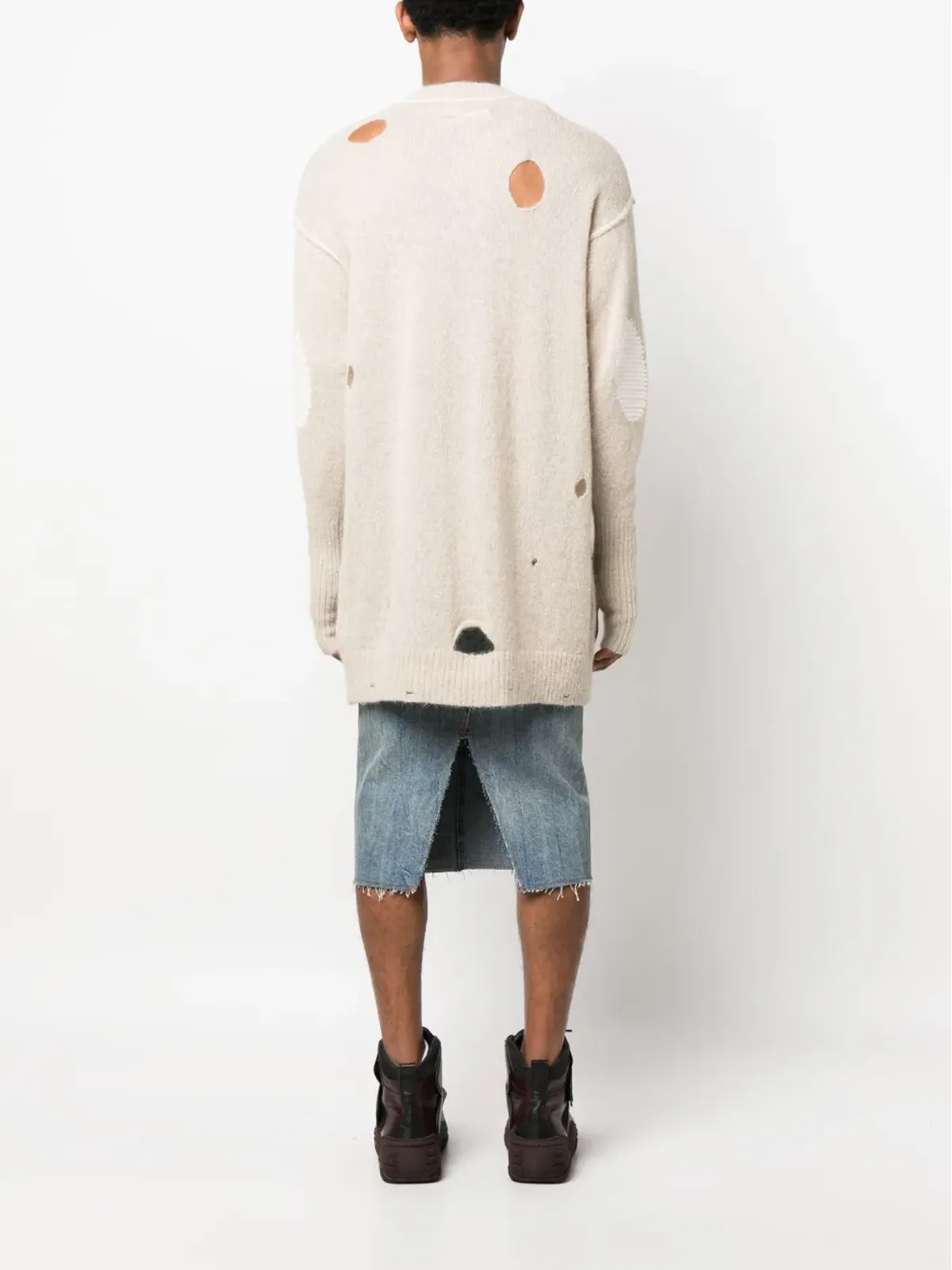MM6 Maison Margiela ディストレストエフェクト ニットジャンパー - 画像4