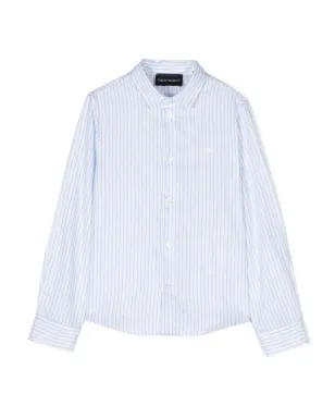 Emporio Armani Kids ストライプ柄コットン長袖シャツ - サムネイル1