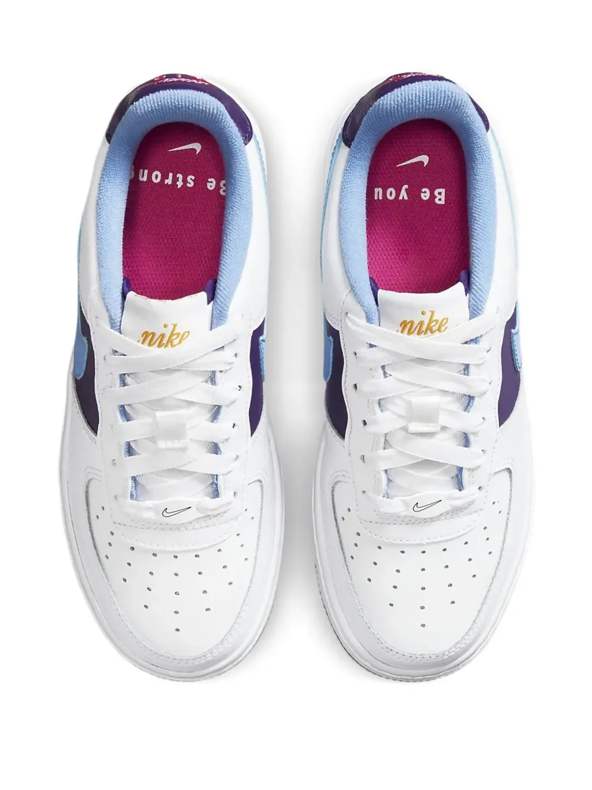 Nike Kids Nike Air Force 1 LV8 HO20 "White Eggplant" スニーカー - 画像3