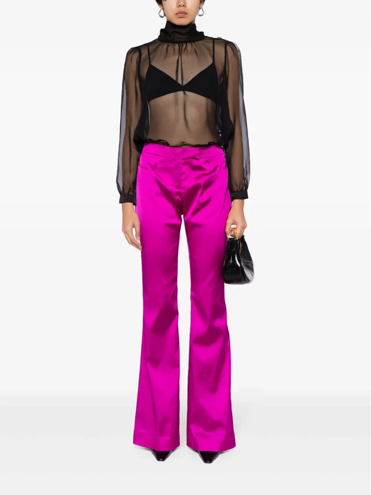 TOM FORD フレアサテンパンツ - 画像2