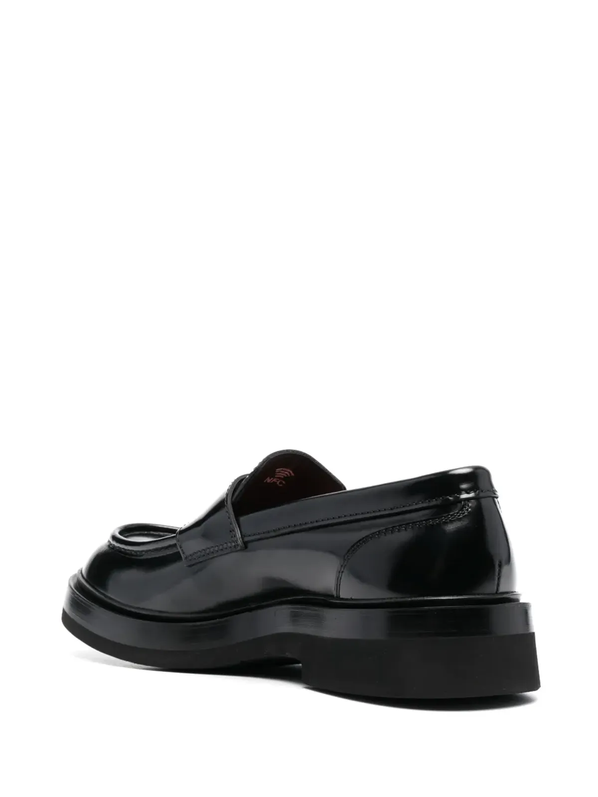 Santoni パテントフィニッシュ レザー ローファー - 画像3