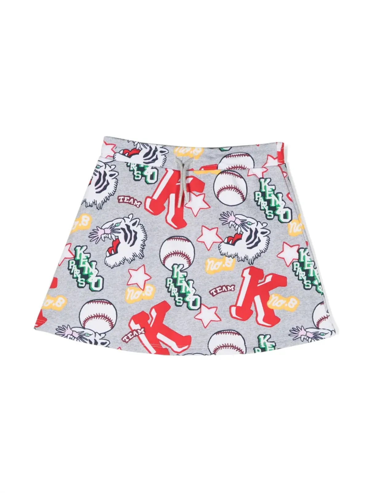 Kenzo Kids バーシティタイガープリント ドローストリングスカート - 画像1