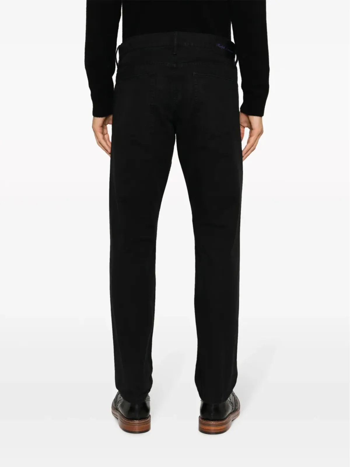 Ralph Lauren Purple Label ロゴパッチ・スリムカットジーンズ - 画像4