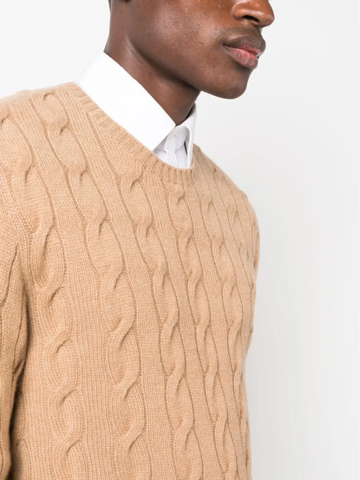 Ralph Lauren Purple Label ケーブル編み カシミア ジャンパー - 画像5