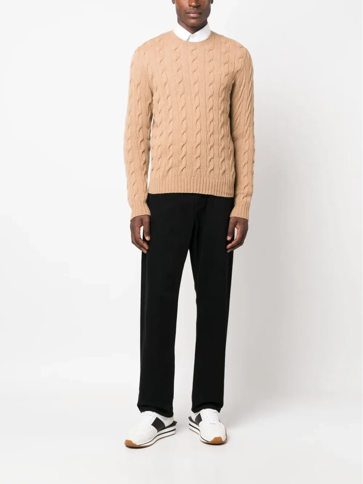 Ralph Lauren Purple Label ケーブル編み カシミア ジャンパー - 画像2