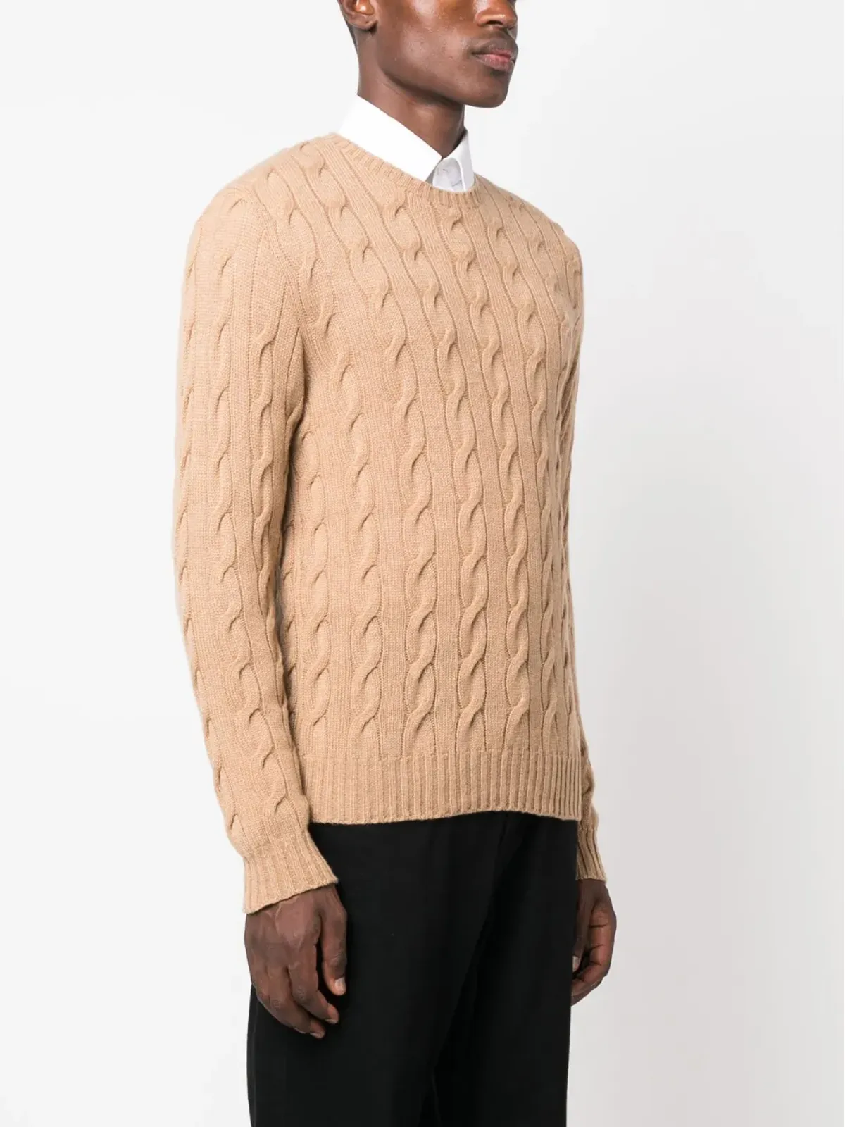 Ralph Lauren Purple Label ケーブル編み カシミア ジャンパー - 画像3