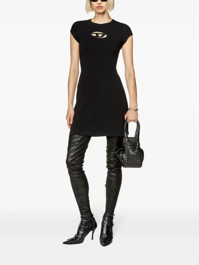 Diesel Diesel D-Angiel cut-out T-shirt minidress - Blackの商品画像