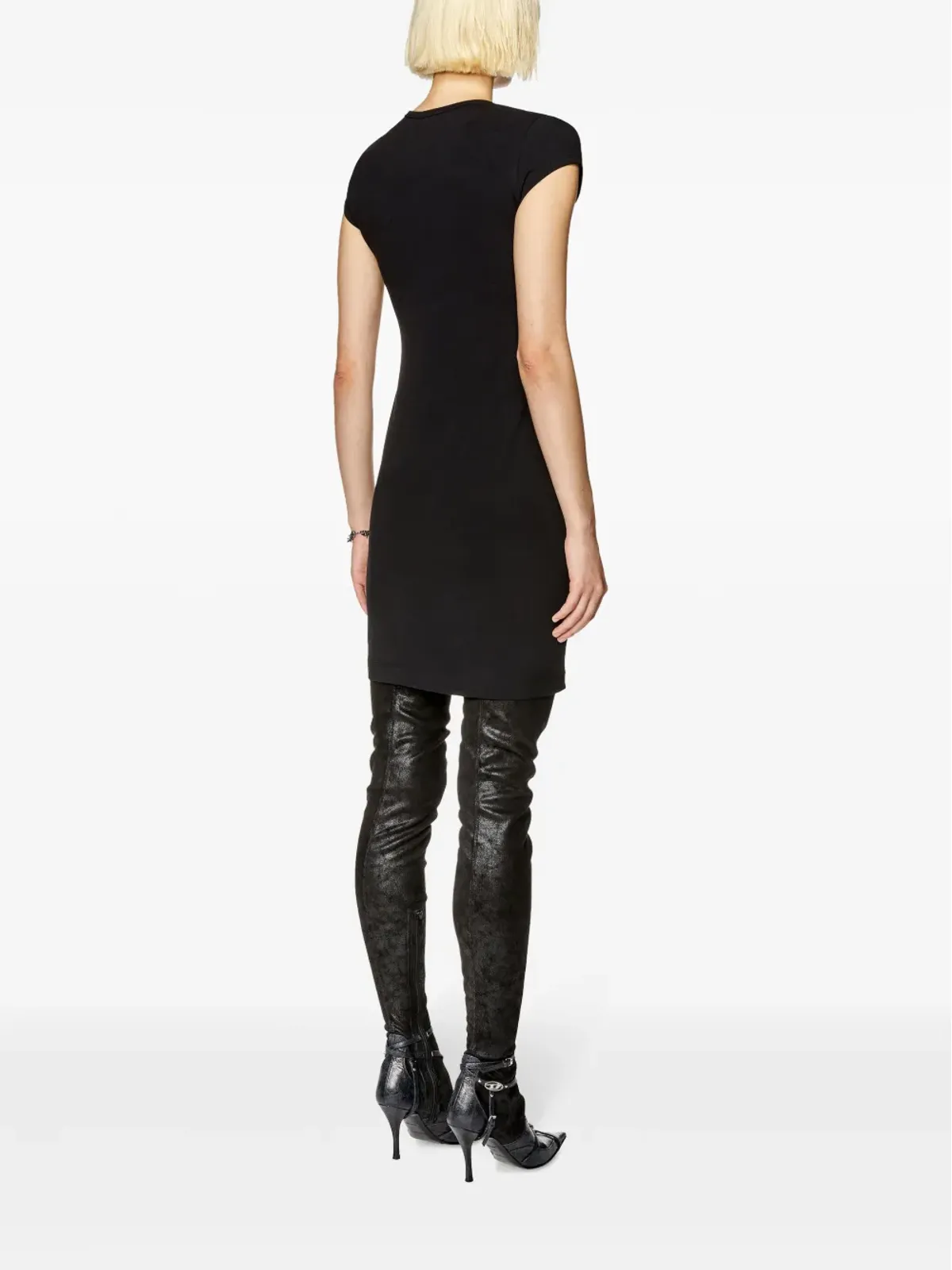 Diesel D-Angiel cut-out T-shirt minidress - Black - 画像3