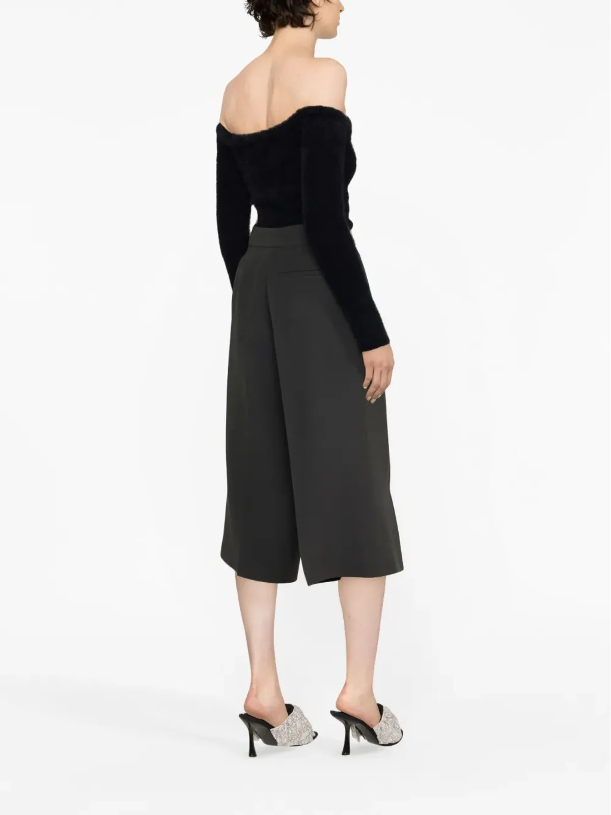 Christian Dior Pre-Owned ハイウエストキュロットパンツ - グリーン - 画像3