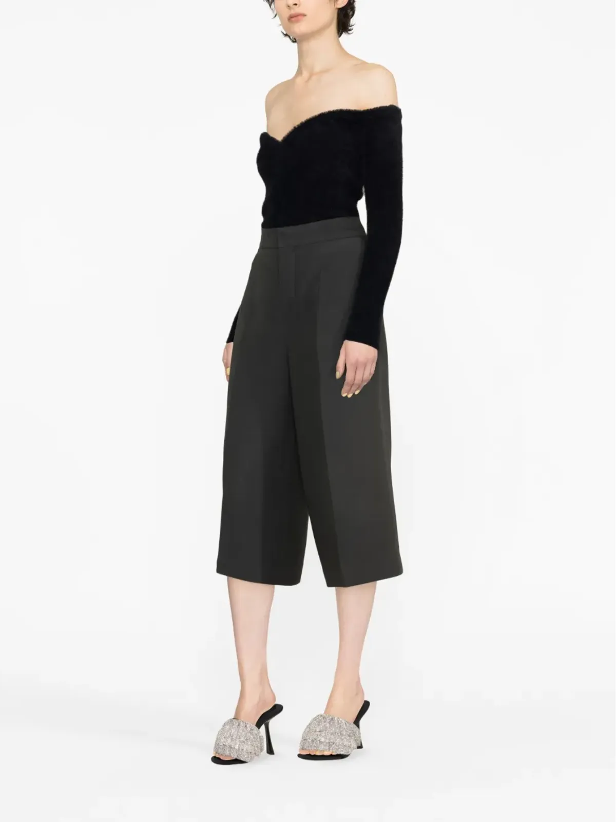 Christian Dior Pre-Owned ハイウエストキュロットパンツ - グリーン - 画像4