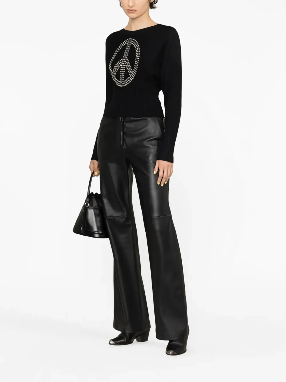 MOSCHINO JEANS スタッズ付きピースシンボル セーター - 画像2