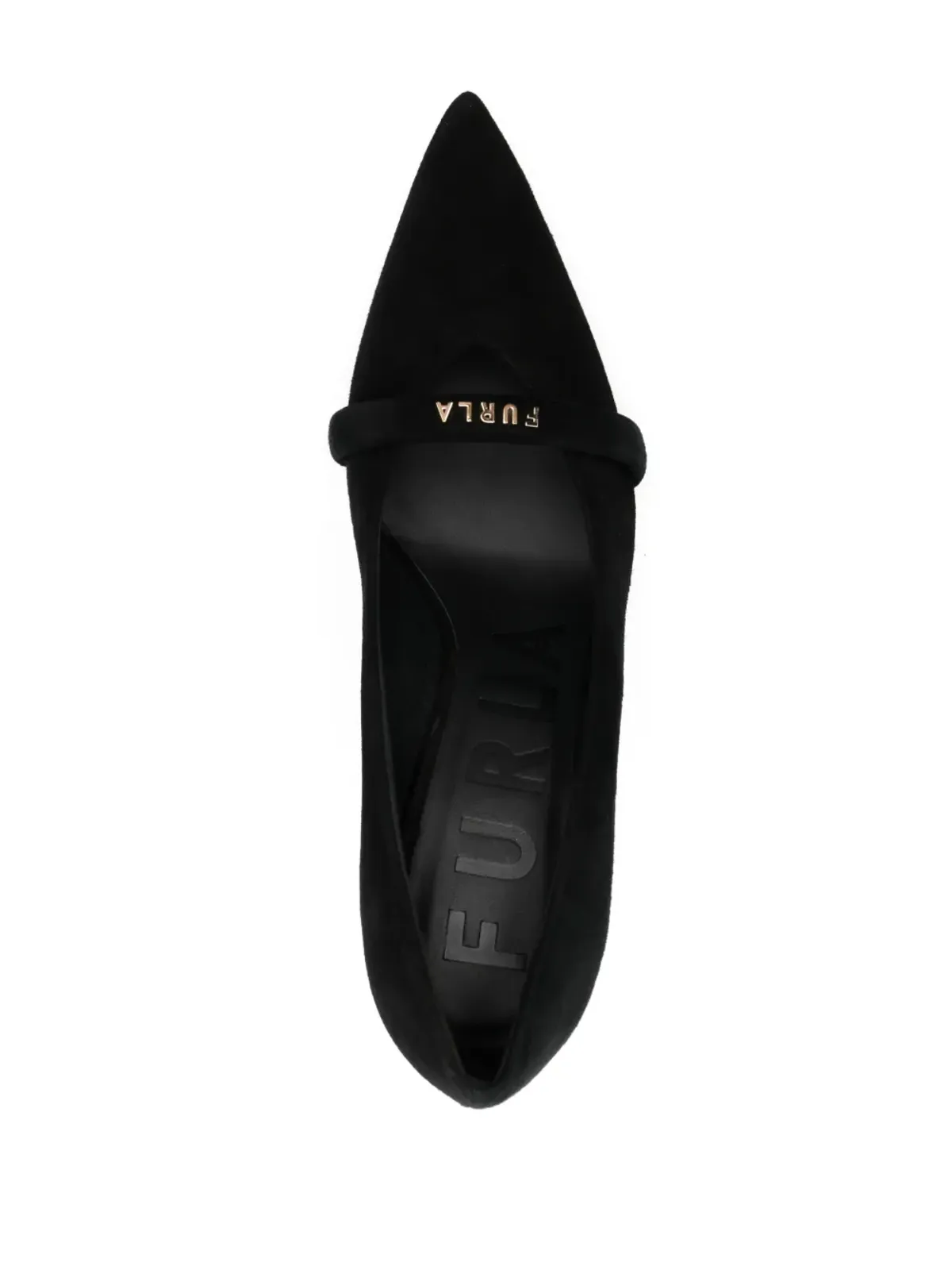 Furla 80mm ロゴプレート付きレザーパンプス - ブラック - 画像4