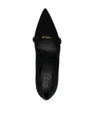 Furla 80mm ロゴプレート付きレザーパンプス - ブラック - サムネイル4