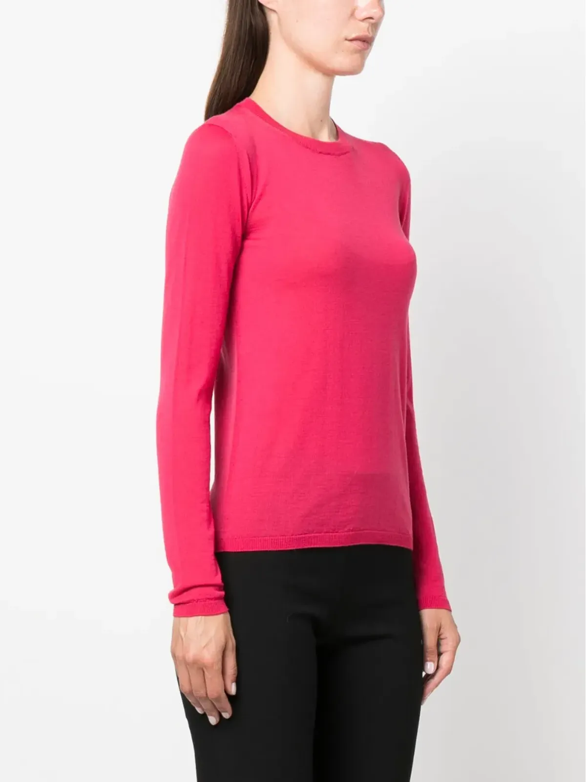 Max Mara クルーネックリブニットトップ - 画像3