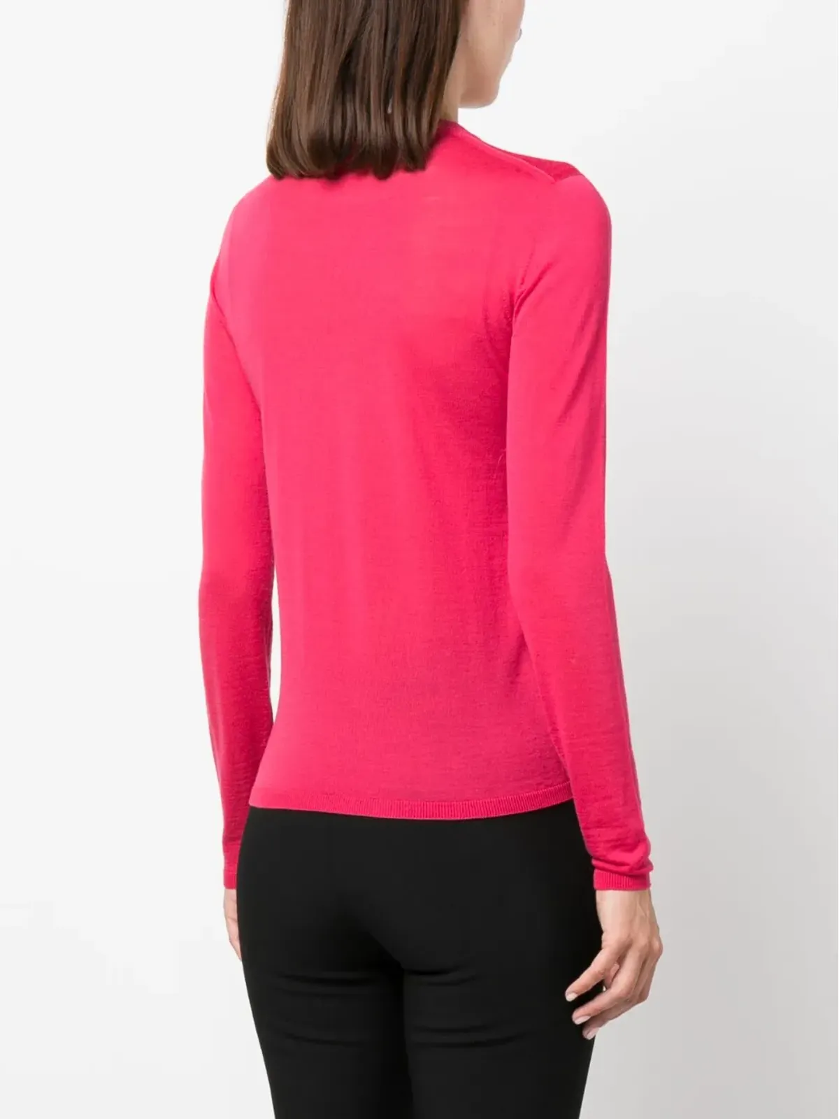Max Mara クルーネックリブニットトップ - 画像4