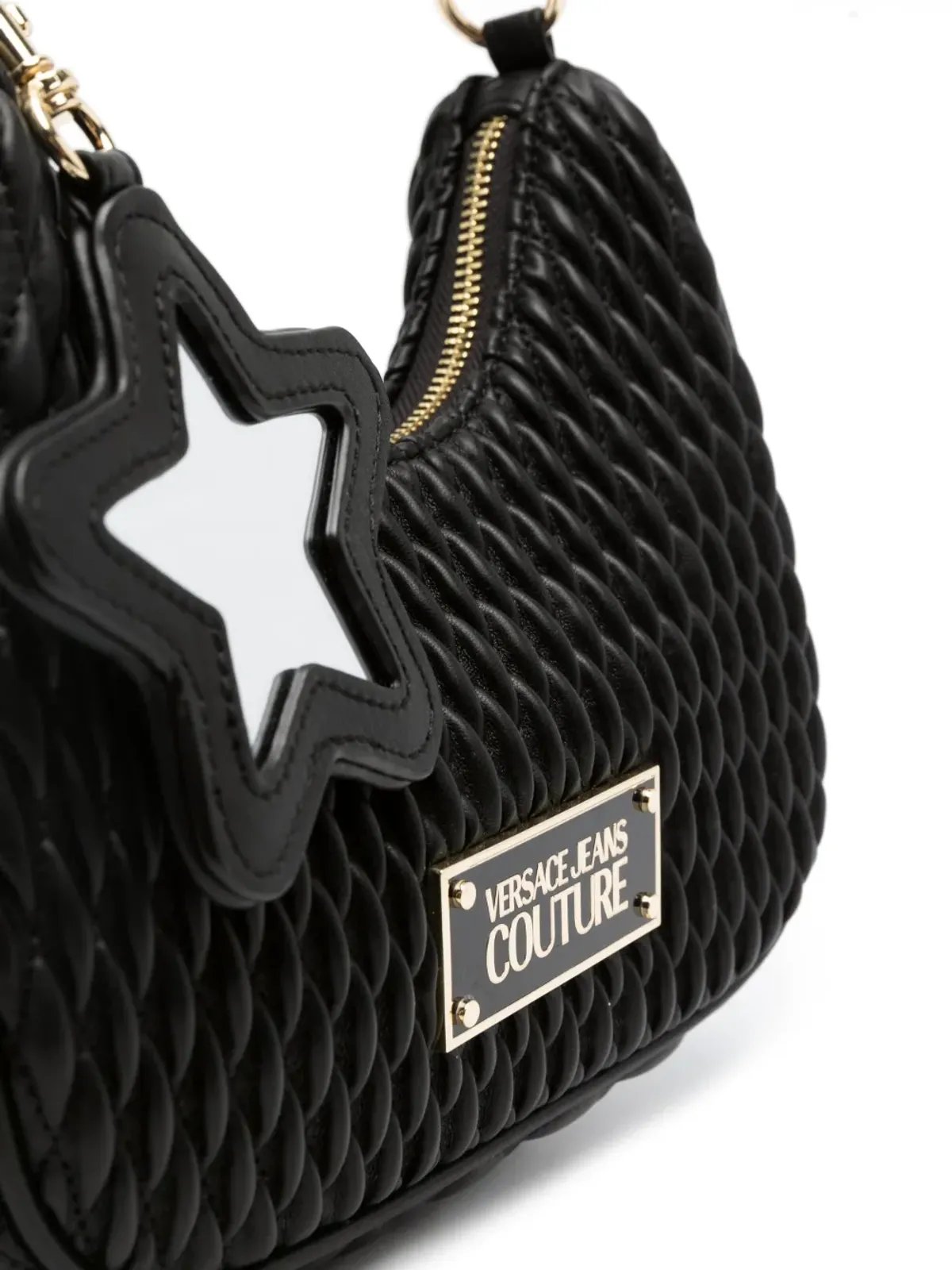 Versace Jeans Couture ロゴプレート付きキルティングショルダーバッグ - 画像5