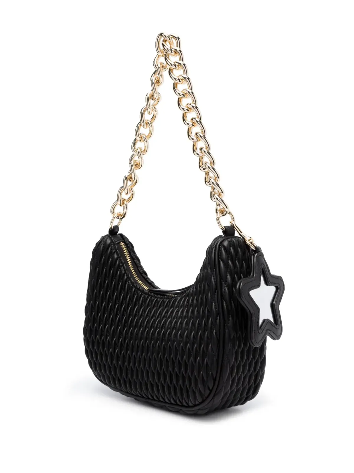 Versace Jeans Couture ロゴプレート付きキルティングショルダーバッグ - 画像4