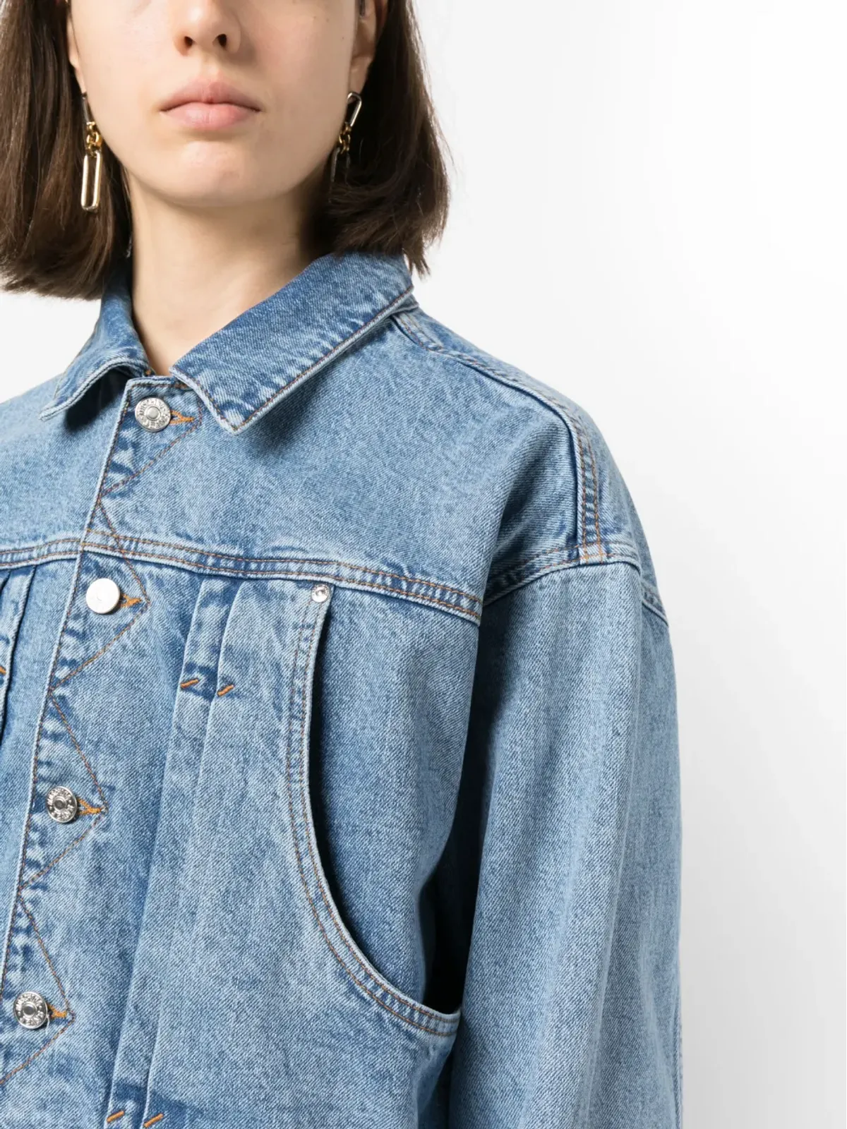 MOSCHINO JEANS クロップドデニムジャケット - 画像5