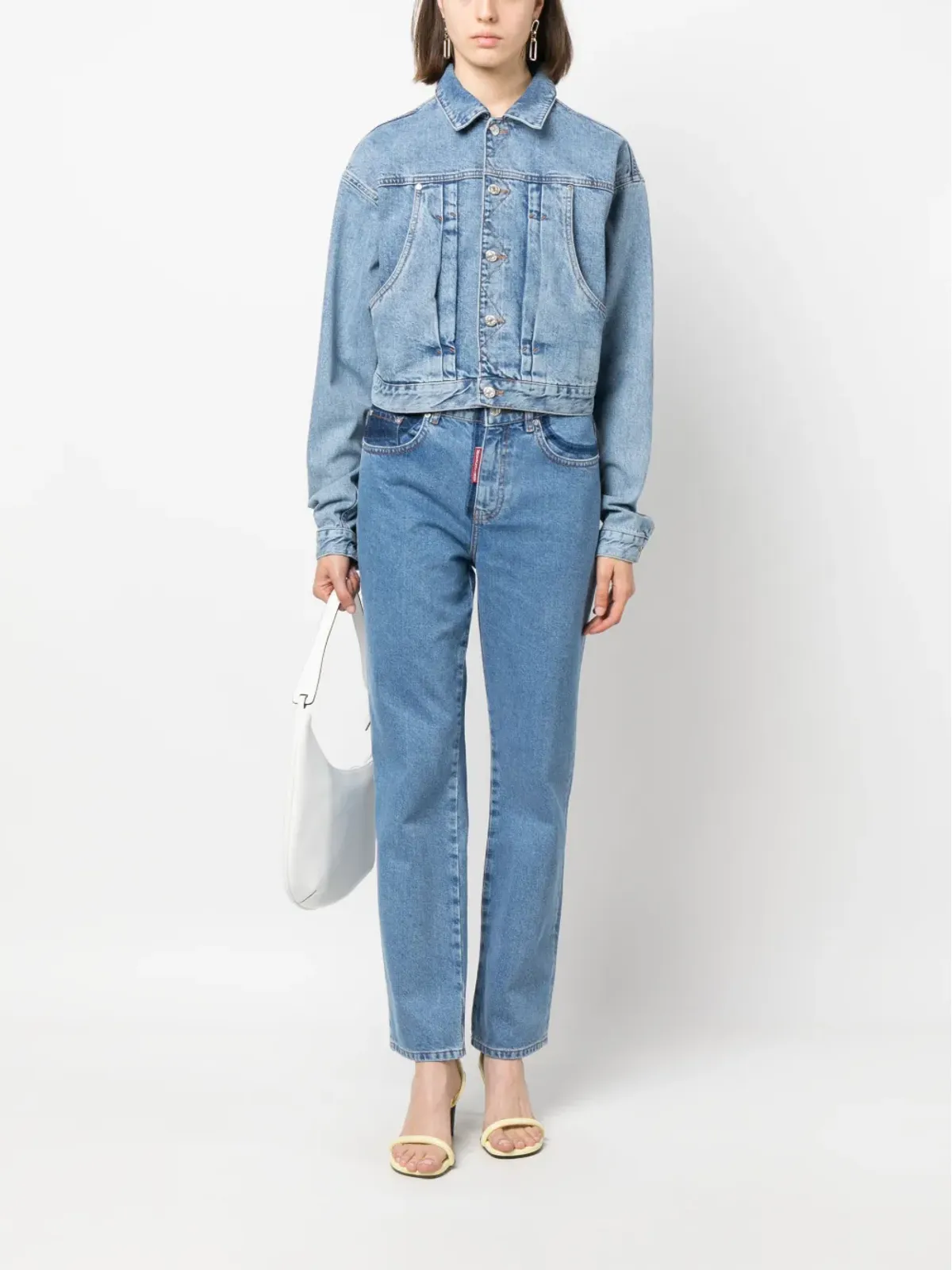 MOSCHINO JEANS クロップドデニムジャケット - 画像2