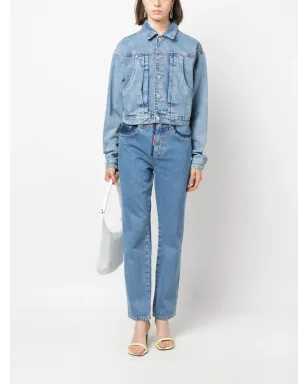 MOSCHINO JEANS クロップドデニムジャケット - サムネイル2