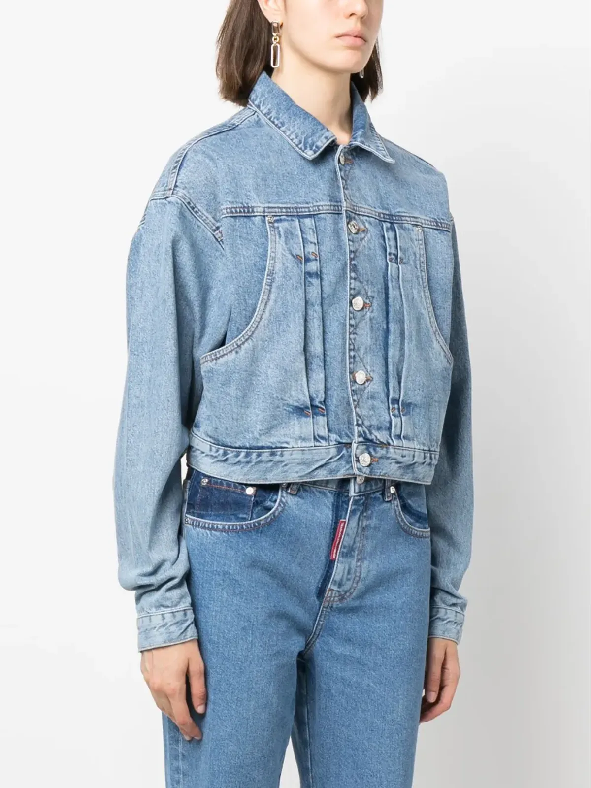 MOSCHINO JEANS クロップドデニムジャケット - 画像3