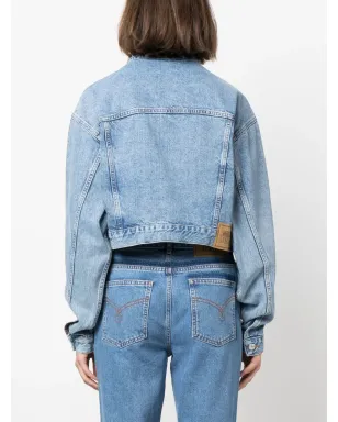 MOSCHINO JEANS クロップドデニムジャケット - サムネイル4
