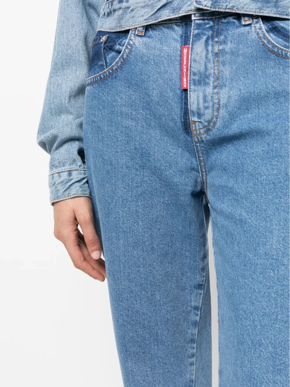 MOSCHINO JEANS ツートーンストレートジーンズ - 画像5