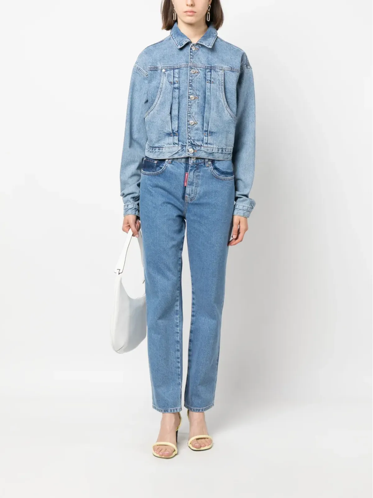 MOSCHINO JEANS ツートーンストレートジーンズ - 画像2